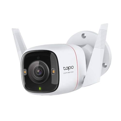 TP-Link Tapo C325WB V2.0 Security Camera, Outdoor Surveillance Camera, 2K QHD, ColorPro Night Vision, PoE, Wired/Wireless LAN Connection, Voice Callin