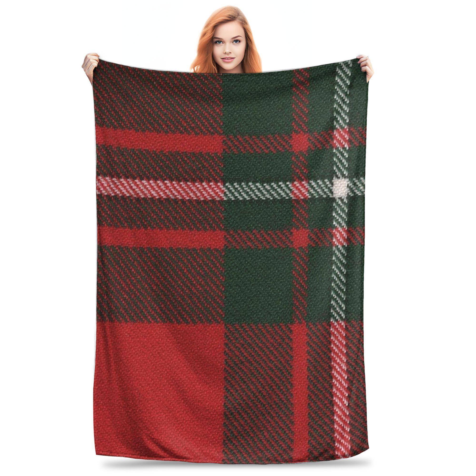 MacGregor Modern Skotsk Tartan Filtar Mjuk Varm Flanell Pläd Filt Filtfilt för Säng Vardagsrum Picknick Resa Hem Soffa