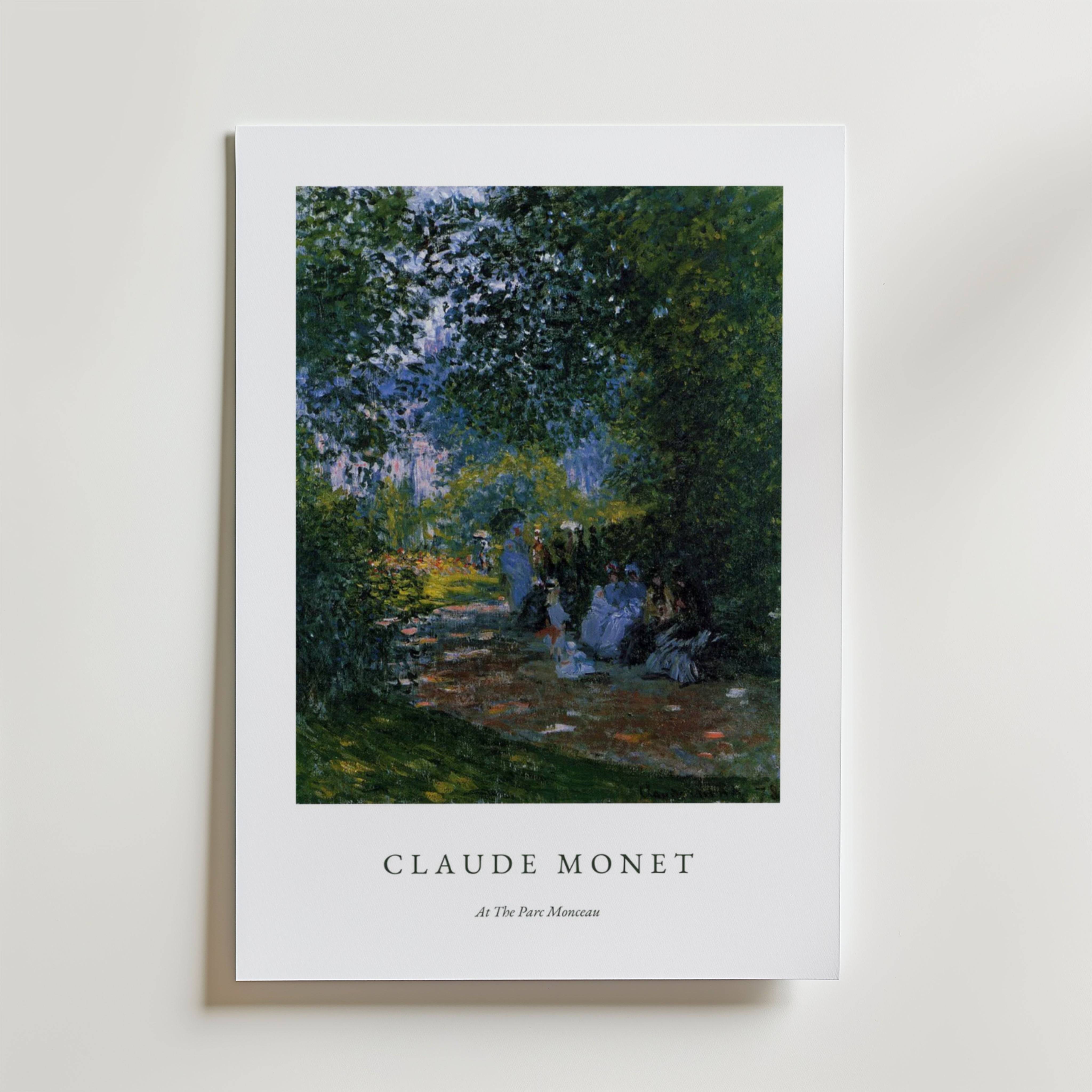 Claude Monet At the parc monceau Poster - Fine Art Poster 21x30 cm