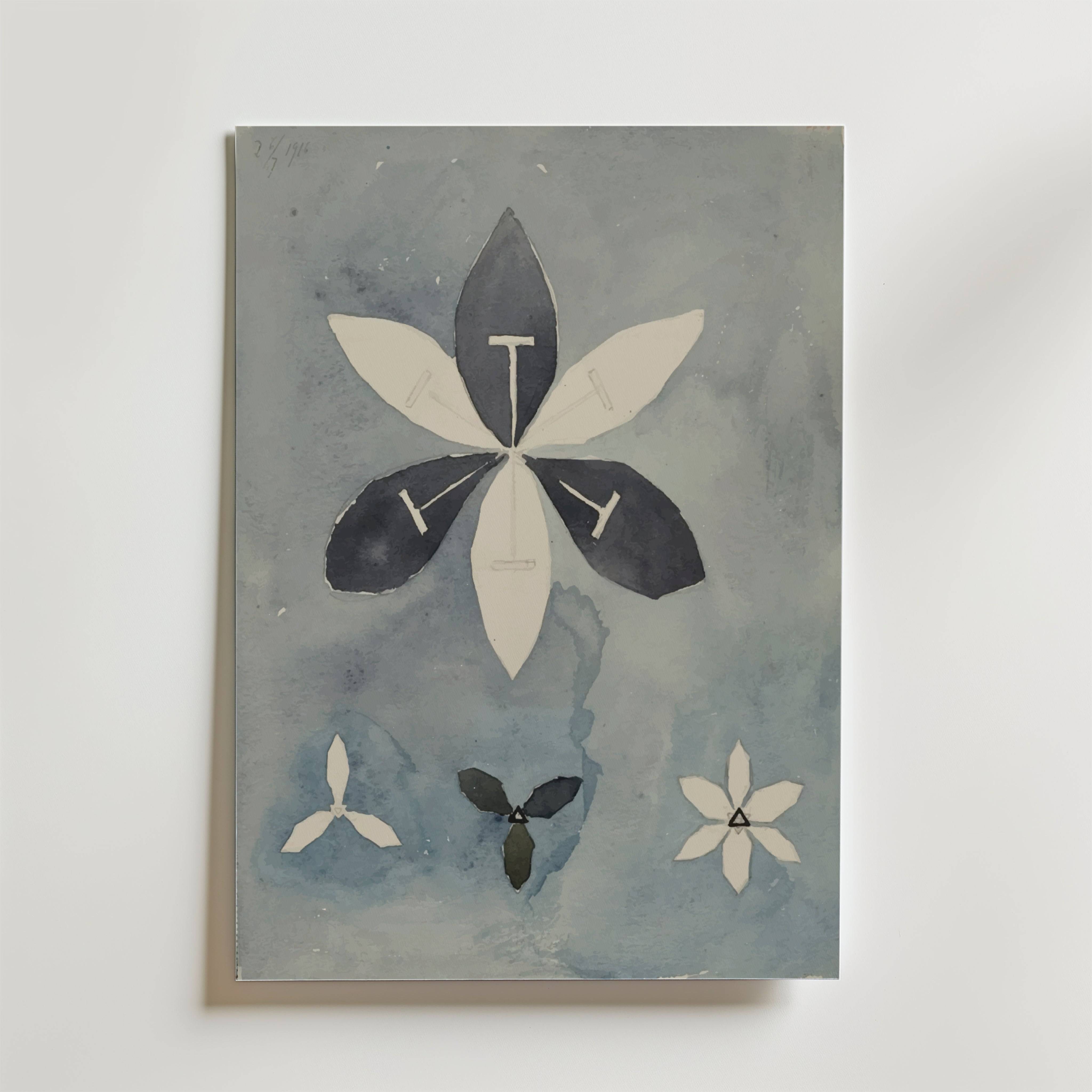 Hilma af Klint Petals of Reflection Poster - Premium Canvas 30x40 cm
