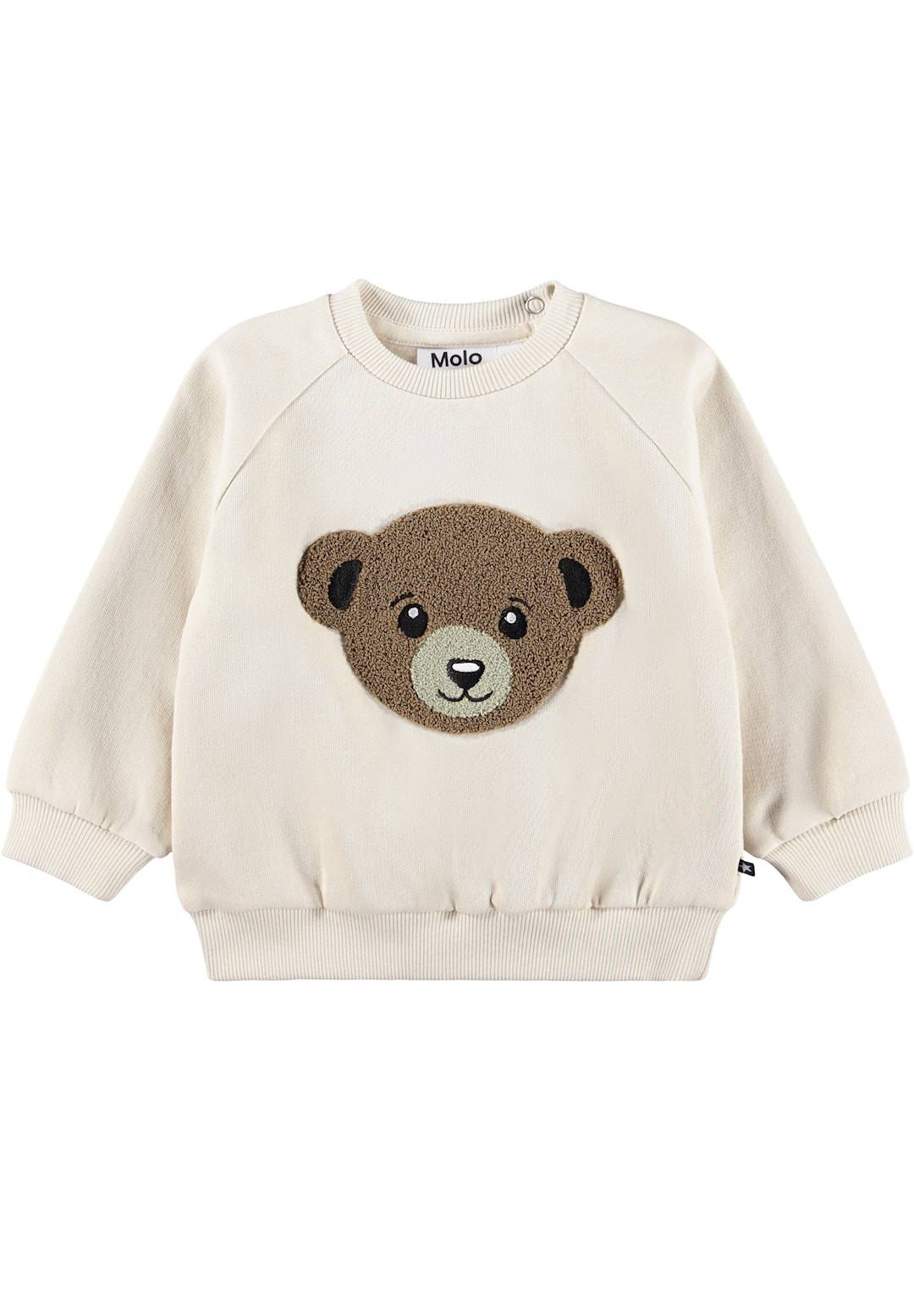 Molo GOTS Disc Sweatshirt White Noise White Noise 68 cm Hvid 68 cm Drenge, Piger