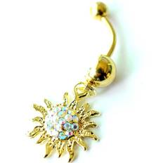 Navelpiercing Solros guld