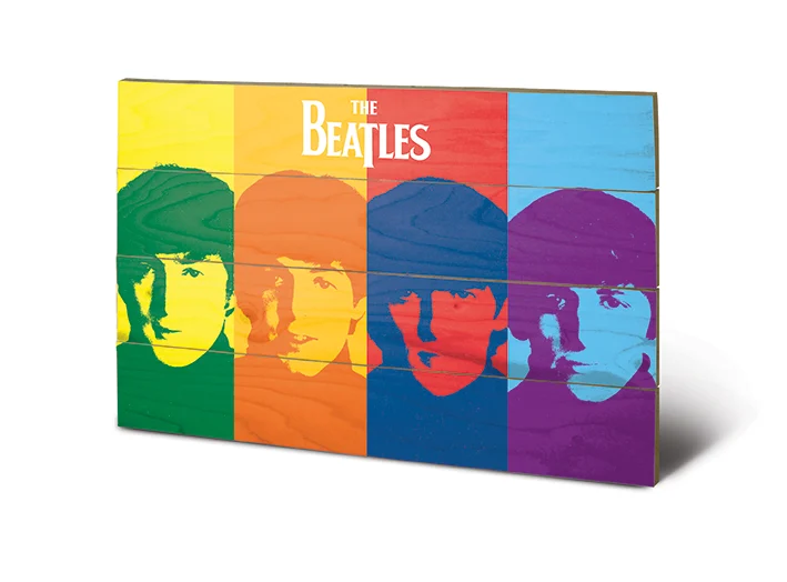 The Beatles - Printing On Wood 40X59 - Pop Art
