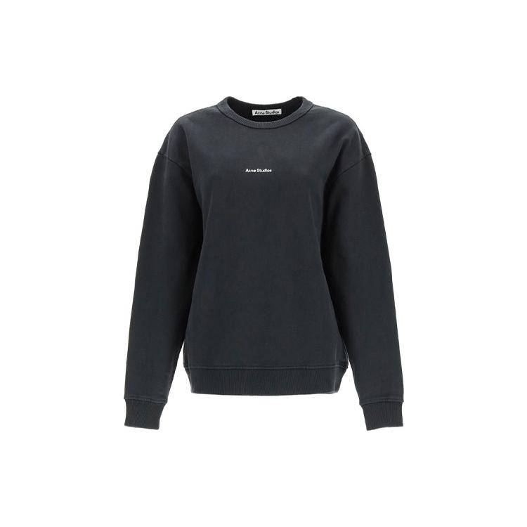 Acne Studios Logotyp Tryckt Rundhalsad Sweatshirt AI0067-900 cm black