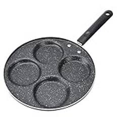 Ejoyous Pannkakspanna, stekpanna 4 hål pannkakspanna non-stick beläggning stekpanna omelettpanna ögonpanna crêpepanna för (fyra runda hål 24 cm)