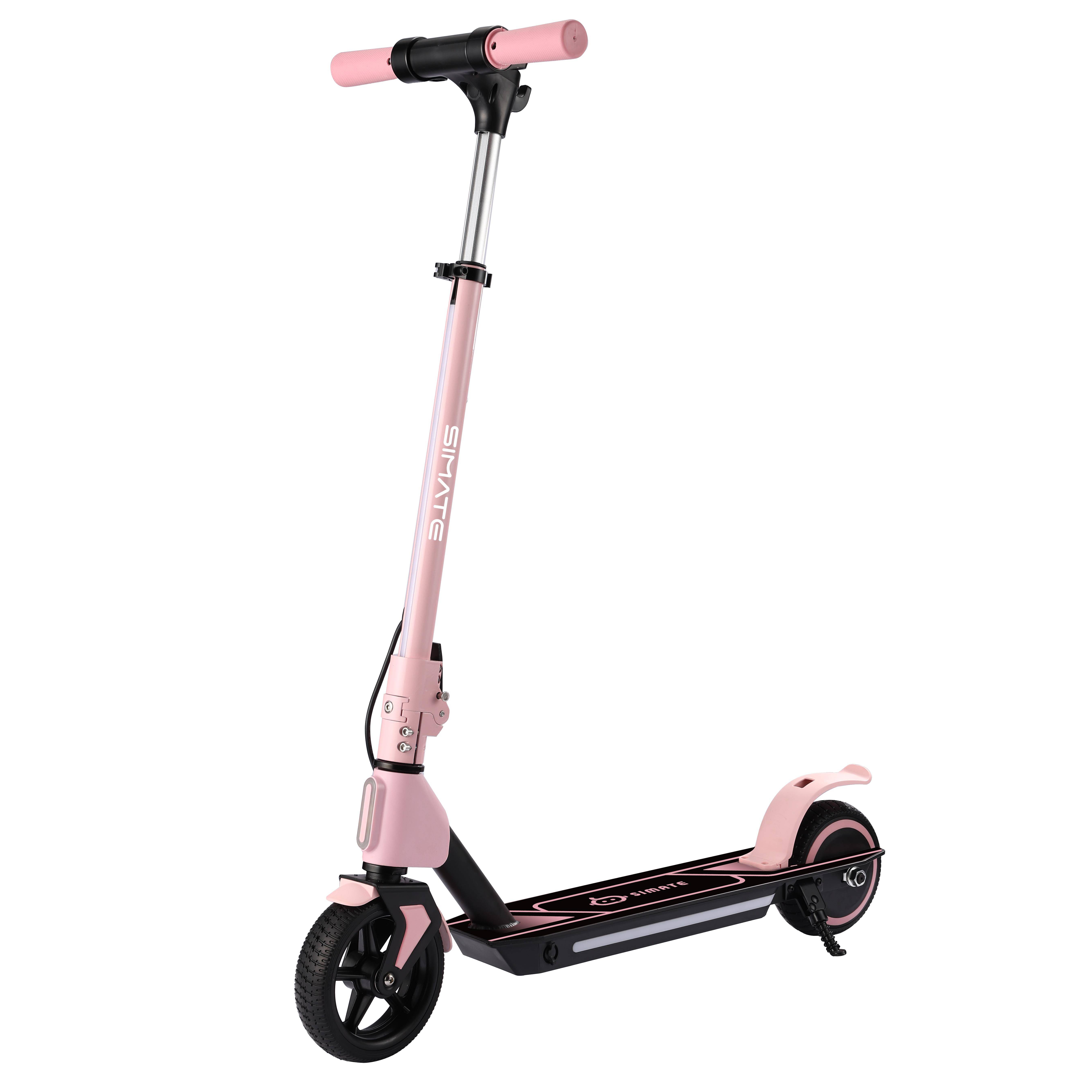 Simate S2 Pro Hopfällbar Elscooter För Barn 21.6V2.5Ah Batteri 6.5 Tums Däck 70kg Last Utomhuslek Säker Elscooter svart