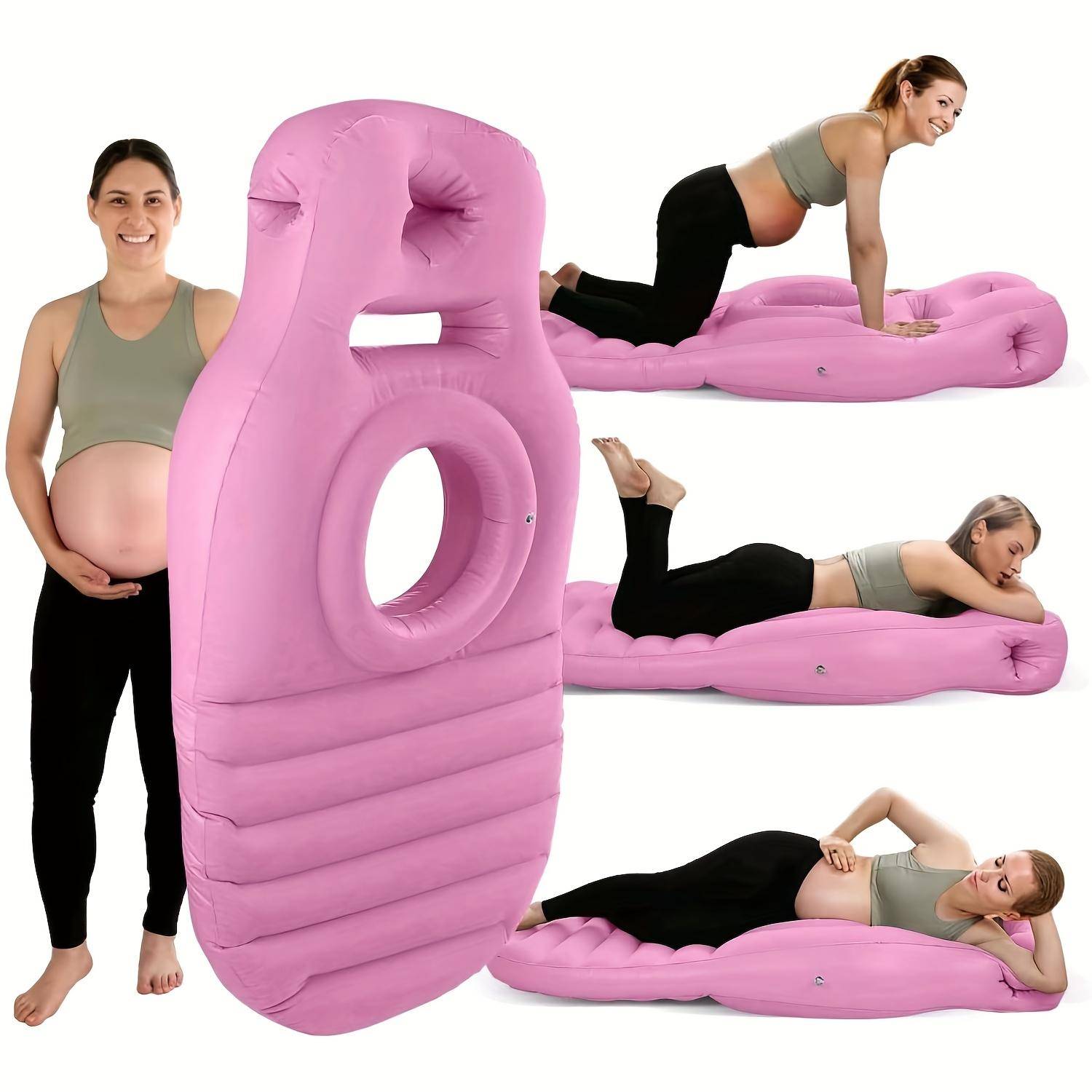 170cm Inflatable Pregnancy Pillow - PVC Body Pillow, Suitable for All Body Types Embarazada, Designed for Pregnancy, Sleeping blå