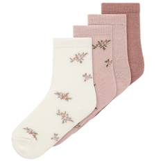Name it - Nmfwak merinould 4-pak strømper - Rosa - str. 22-24