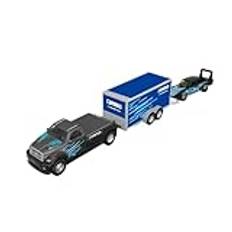 Miniature Die-cast Vehicle 1:64 Container Truck Miniatyr Modellbilar Metall Diecast Trailer Med Pull Back Transportfordon Utsökta Samlingar Scale Finished Model Car(Container Black)