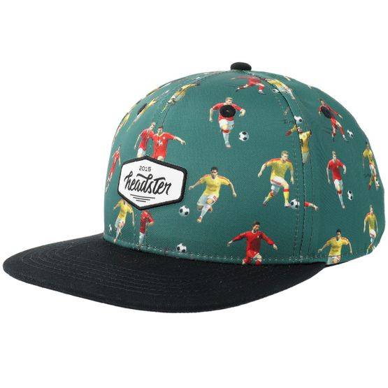 Headster - Grön stretch-fit Keps - Kids Kick Off Pine Tree/Black Stretch-Fit @ Hatstore
