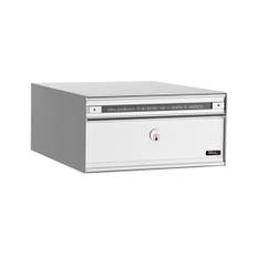 Allux Brevlåda PC1 - Vit/Stål / 5 st / Uttag fram