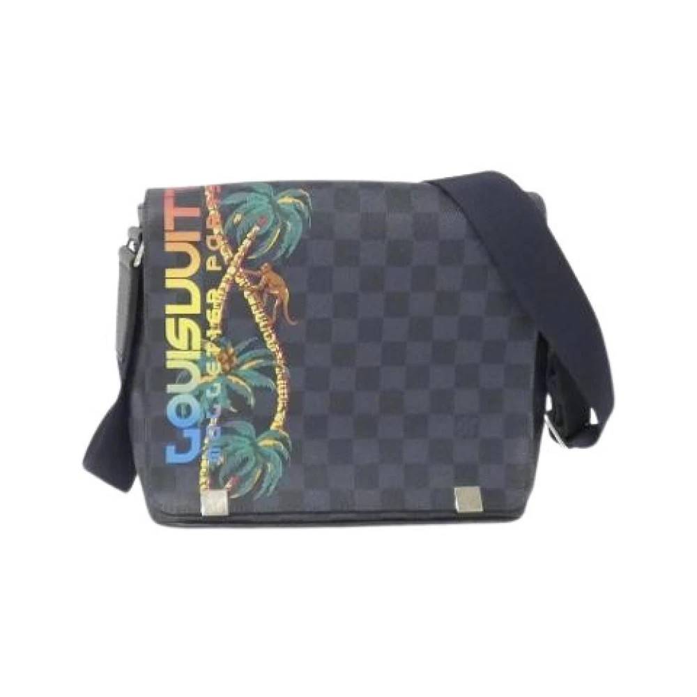 Louis Vuitton Vintage Pre-owned Skuldertaske i Belagt Canvas - Vintage - Herre - Sort - ONE SIZE - Uld