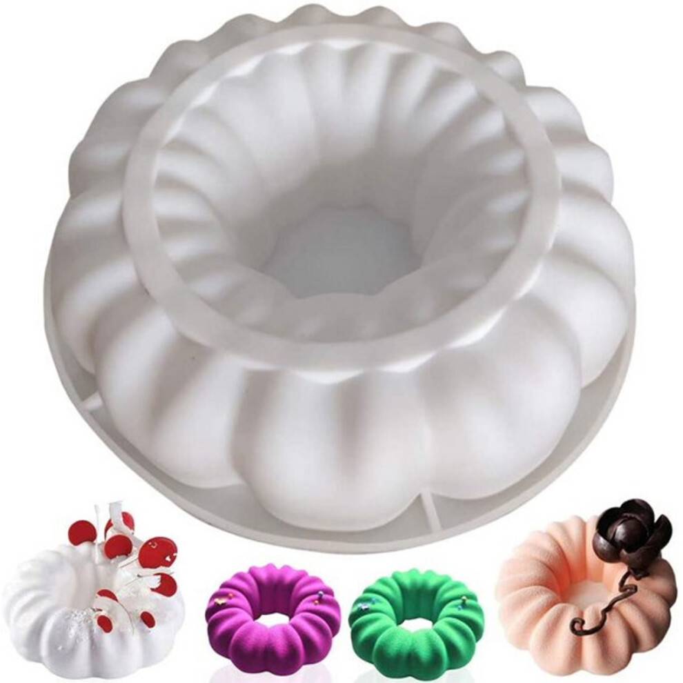 Silikone kageform, non-stick silikoneform af fødevarekvalitet til gelatine, brød, gelé, chiffon, alsidig bageform ideel til tilberedning af