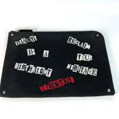 Valentino Vintage, Pre-owned, Dame, Sort, ONE SIZE, Tyl, Pre-owned Stof clutches - ONE Size