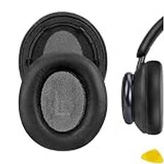 Geekria QuickFit ersättningsöronkuddar för Anker Soundcore Life Q45 hörlurar öronkuddar, headset öronkuddar, öronkuddar, öronkåpor, reparationsdelar (svart)