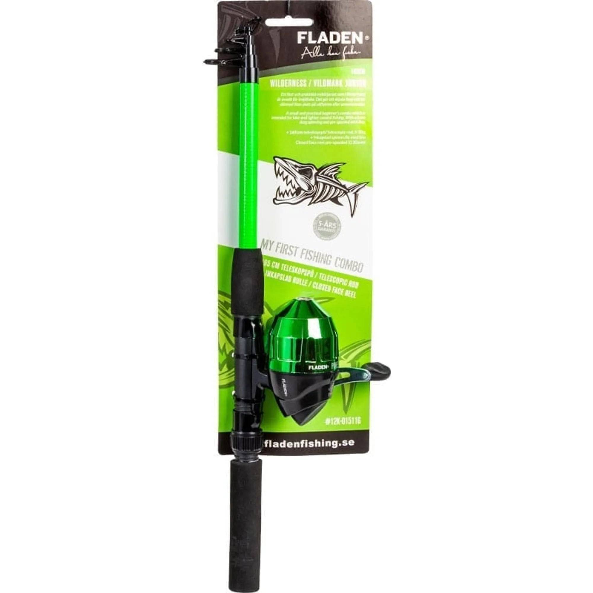 Teleskop spinnset Vildmark Basic 165cm grön
