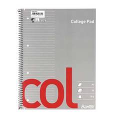 Blok A4 - Bantex Col kollegieblok, A4+, linjeret