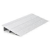 COSTWAY Dörrtröskelramp, rullstolsramp aluminium med justerbar rampdesign och 317 kg bärkraft, trottoarramp halkfri för rullstol, barnvagn (8,5 cm höjd)