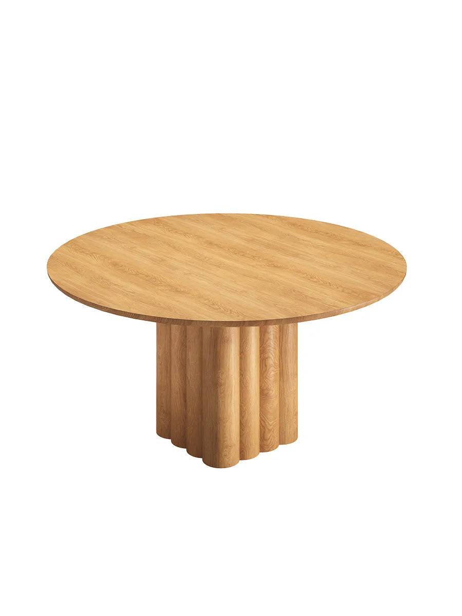 Plush Table Round fra DK3 Olieret eg / Ø 150 cm + 2 tillægsplader - Jacobsen Plus