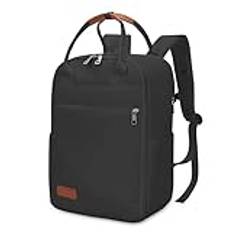 Hayayu svart unisex minimalistisk ryggsäck, 45 x 36 x 20, vattentät, kabinstorlek, Svart