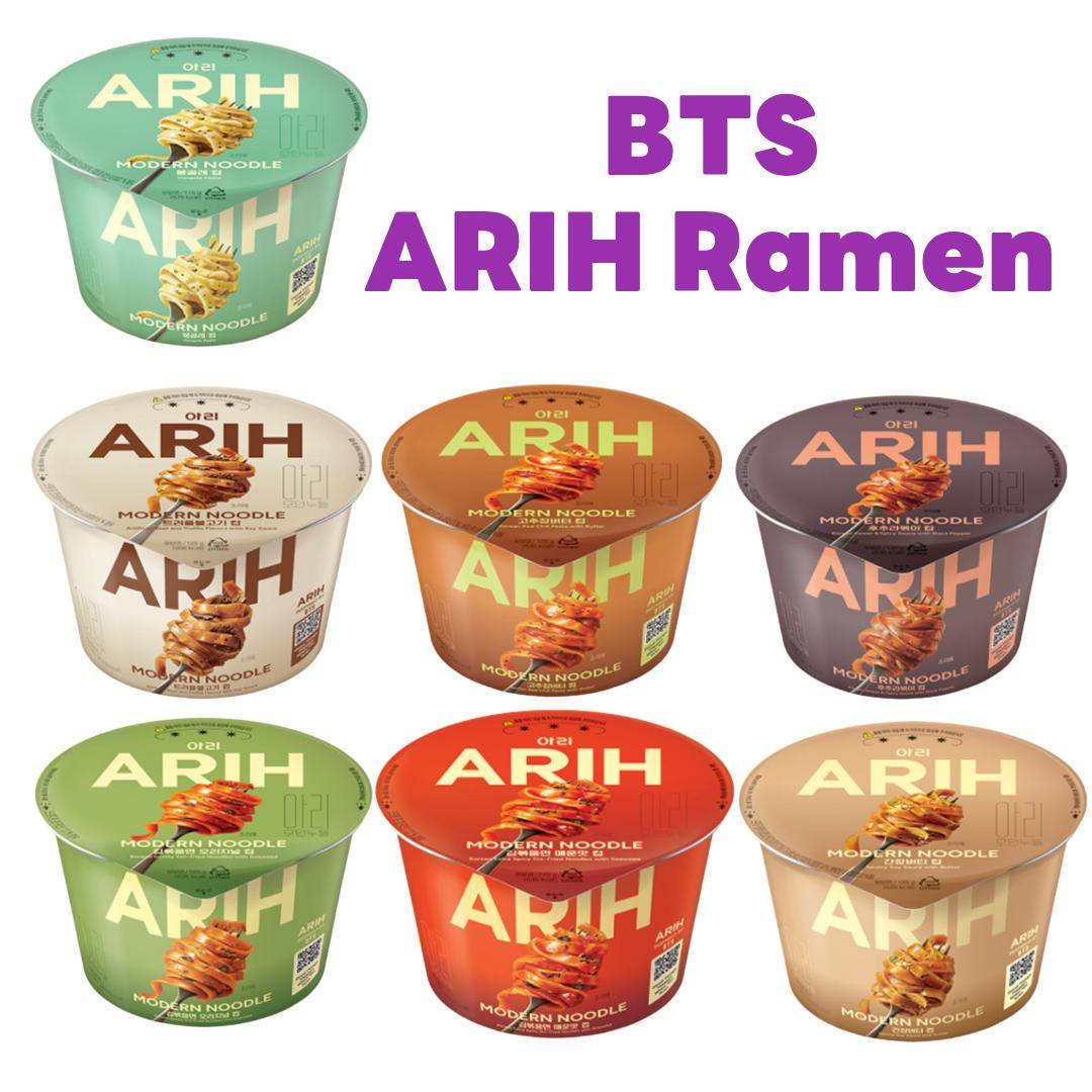 [Paldo] ARIH Modern Nudelkupong Ramen 7 Smaker BTS Nudlar Ramen Ramyeon - 4 förpackningar beige