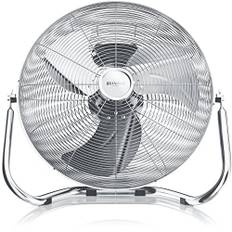 Brandson - Windmaschine Retro Stil 160 Watt - Ventilator in Chrom - Standventilator 50 cm - Bodenventilator - hoher Luftdurchsatz - stufenlos neigbarer Ventilatorkopf - GS Geprüfte Sicherheit
