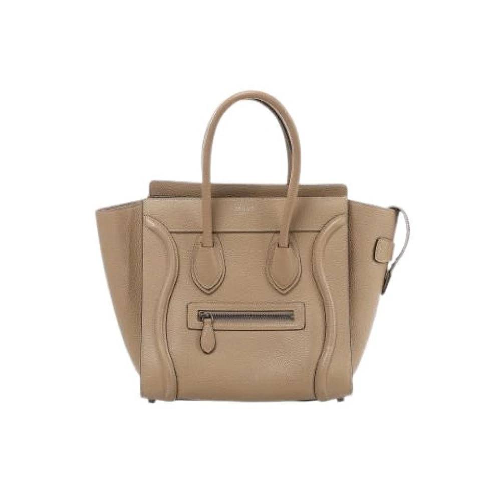 Celine Vintage Pre-owned Luggage Micro - Vintage - Dame - Beige - ONE SIZE - Læder