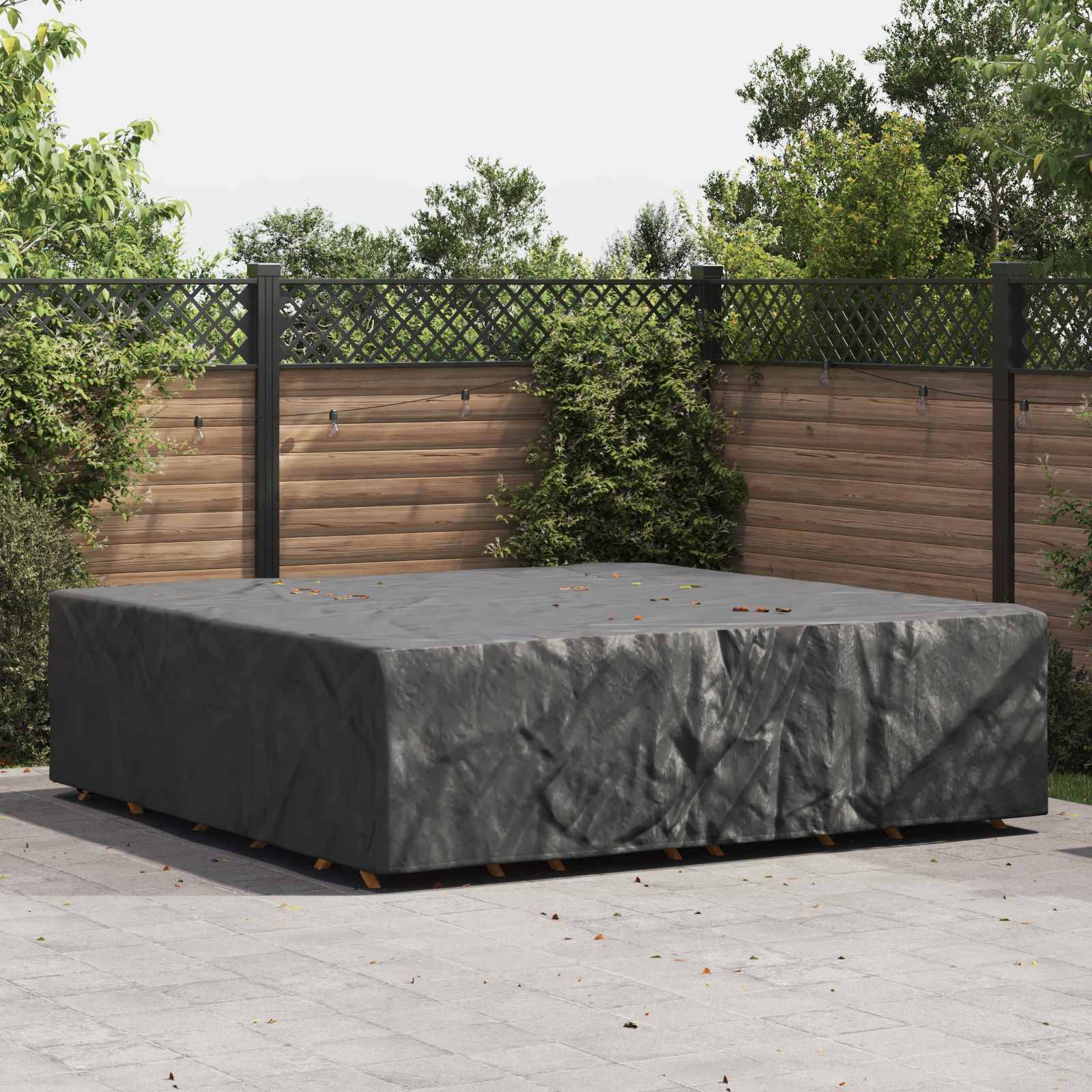 vidaXL Möbelöverdrag Enfärgad Svart 275 x 275 x 70 cm 420D