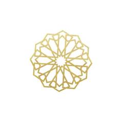 Arabesque væg dekoration i guld  (50cm)