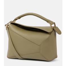 Loewe Puzzle Small leather tote bag - green