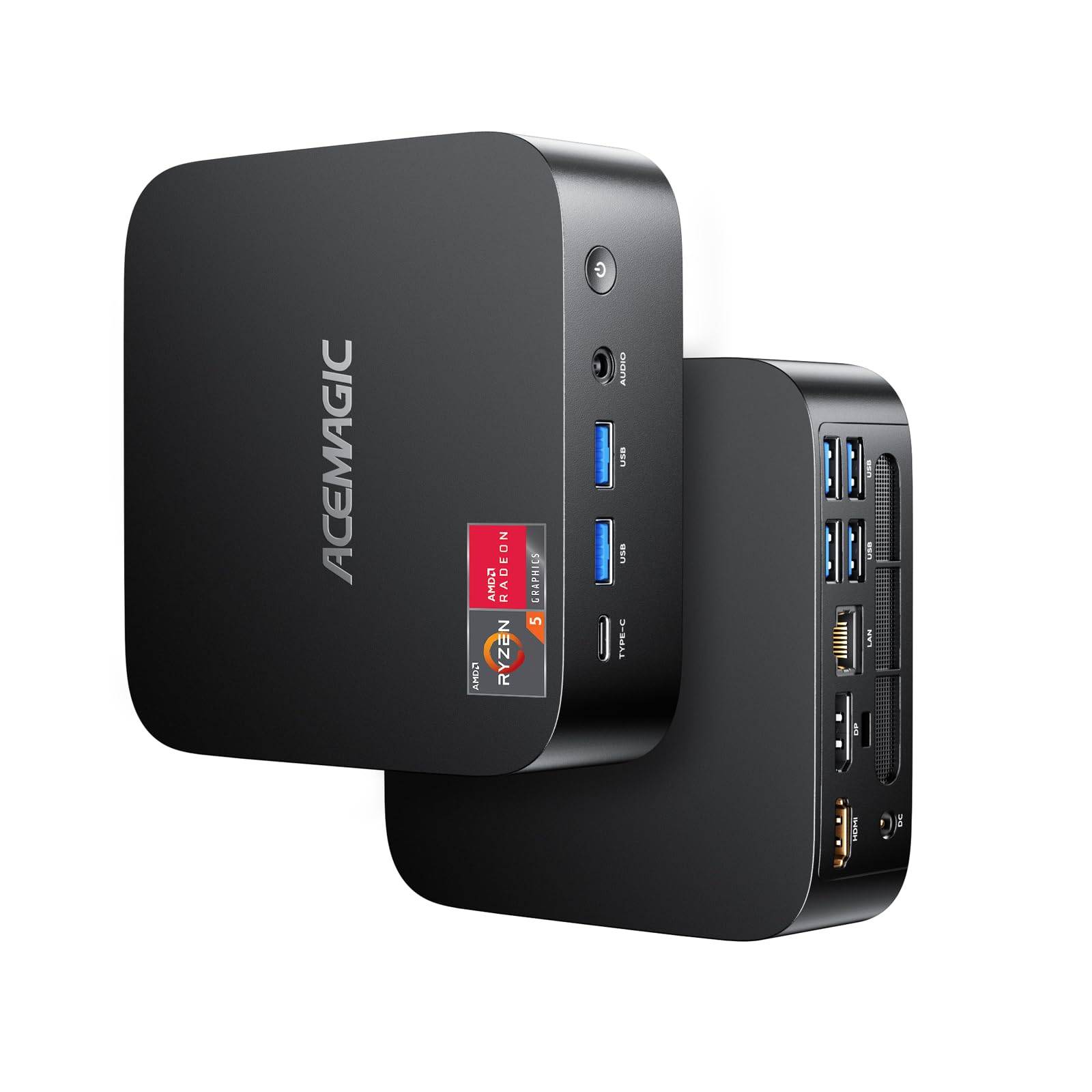 ACEMAGIC Mini PC Ryzen 5 7430U up to 16GB 512GB Ryzen Triple Display Windows 11 WiFi Bluetooth VESA Memory SSD Quiet Heat Dissipation 6C/12T, 4.3GHz,