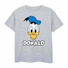 Pojkar Donald Duck Face T-shirt (Sports Grey) - Grå (12-13Y,3-4Y,5-6Y,7-8Y,9-10Y)