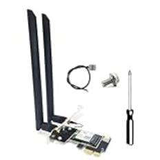 Boddceto QCNFA765 WiFi-Kort WiFi6E PCI-E Trådlös Adapter 5970M Trippelband 2.4G/5G/6G Bluetooth 5.2 802.11AX för Win10/Win11