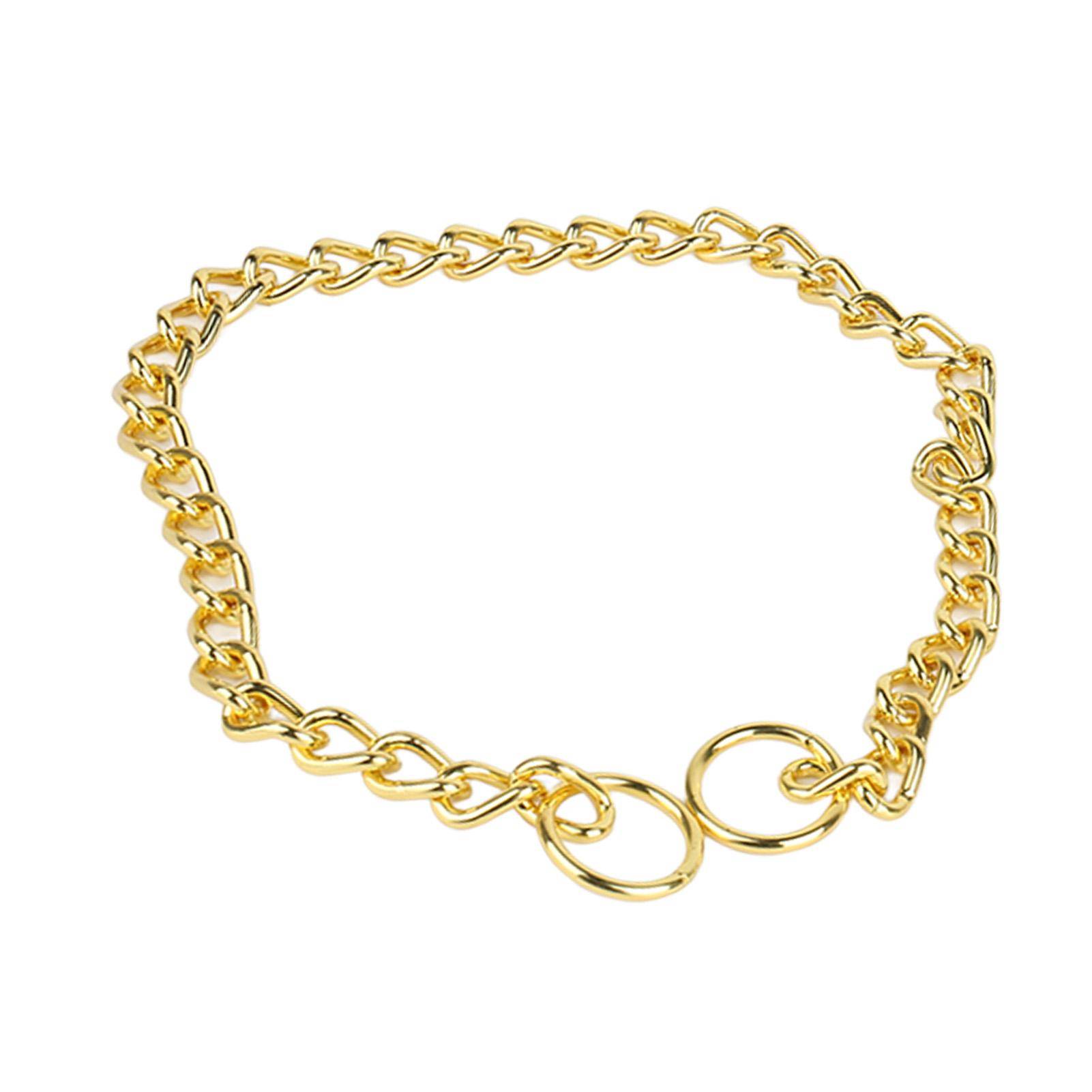 Halsband med husdjurskedja Guldfärg Mode Dekorativt Hållbart Husdjurskedjehalsband för Hundar Katter 0,25x50cm / 0.25x50cm / 0.1x19.7in