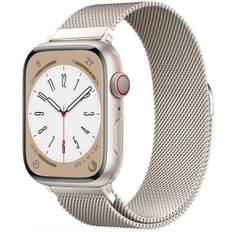 Milanese løkkebånd til Apple Watch 44mm 40mm 45mm 49mm 41mm 38mm 42mm 44 mm Armbånd iwatch Series 9 3 6 5 SE 7 8 Ultra 2 starlight starlight 38mm 40mm 41mm