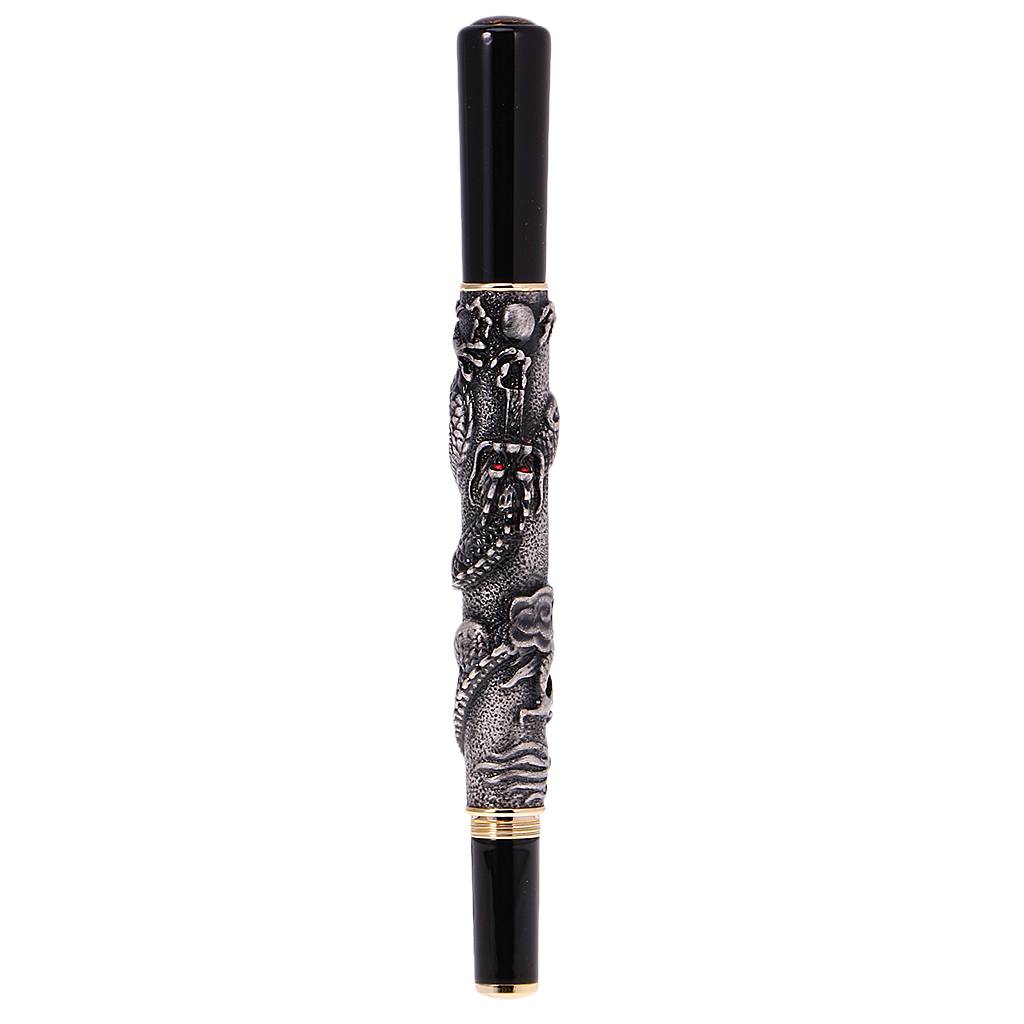 Deluxe Fountain Pen Bronze Metal Medium Nib Luxury Writing Pen High Quality for Office School