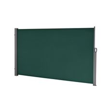 Sidemarkise 180 x 300 cm i stål og polyester - Grå/Mørkegrøn