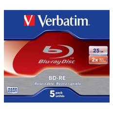 BLU-RAY BD-RE SINGLE LAYER 25GB 2X JEWEL CASE 5 STK