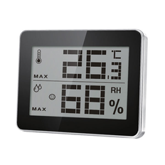 WS 9450 Thermometer og Hygrometer TECHNO LINE - Indendørs Temperatur og Luftfugtighed, Smiley Komfortindikator, Min/Max Hukommelse, Kan Hænges på Væg eller Stå på Bord, Mål 100 x 10 x 81 mm, Inkluderer CR2025 Batteri