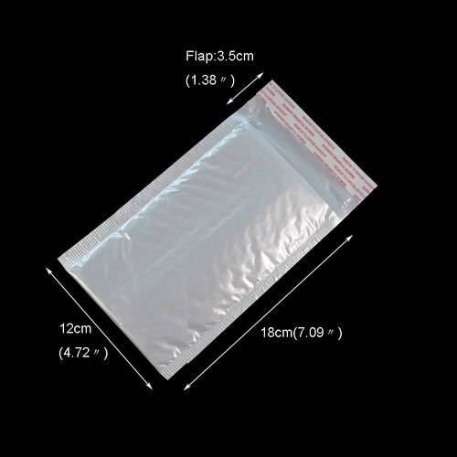 10 st kuvert i flera storlekar vita bubbelkuvert budpåsar förpackningspåsar bubbelförsändelsepåsar vadderade kuvert - 12 x 18cm