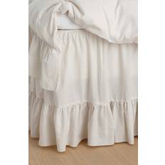 Ellos Home - Sengekappe Juliette Giant i vasket bomuld 60 cm - Grå - 160X200