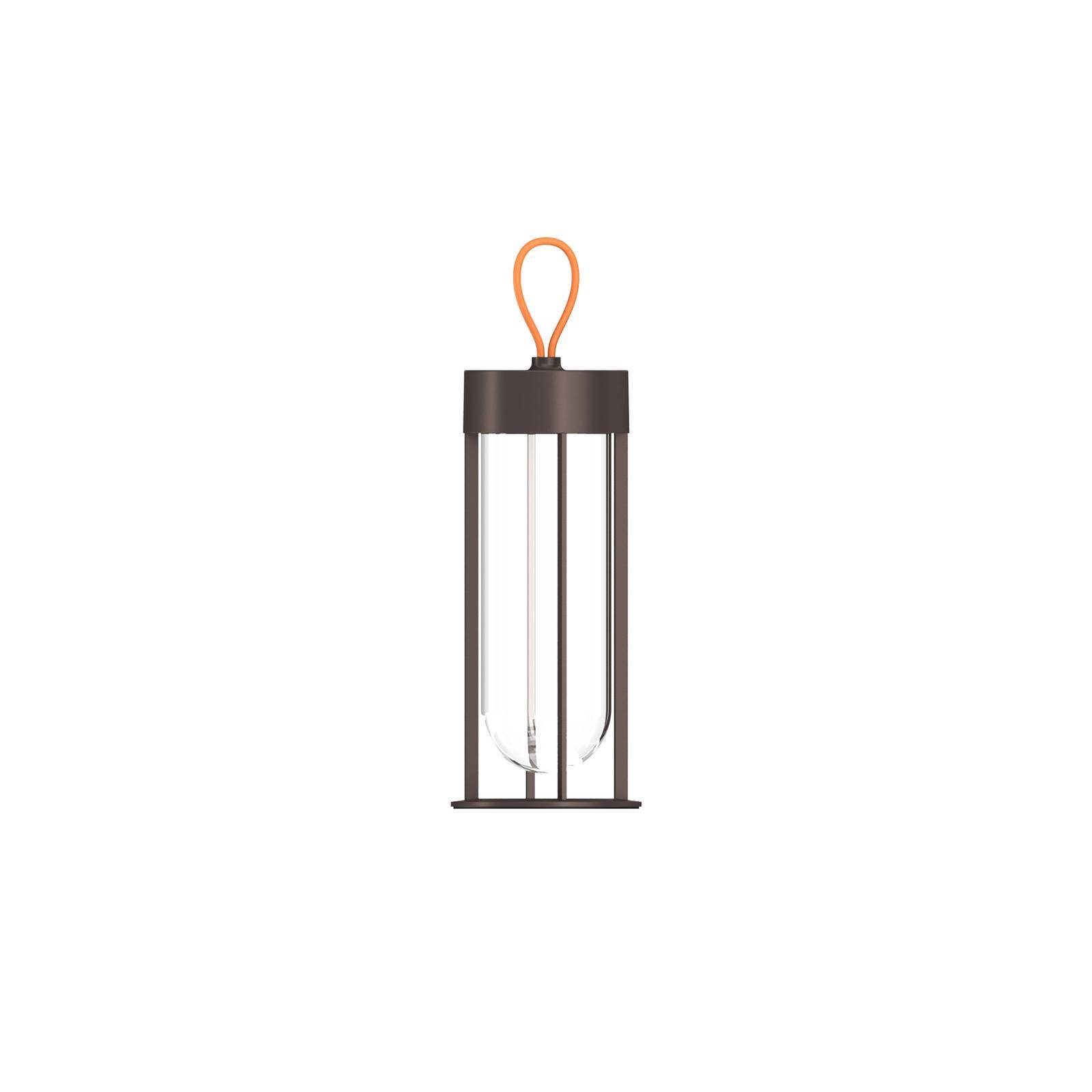 Flos Architectural FLOS In Vitro Unplugged LED-lampe, brun, 3.000 K Unplugged, dæmpbar, Brun/rust, Aluminium, Design