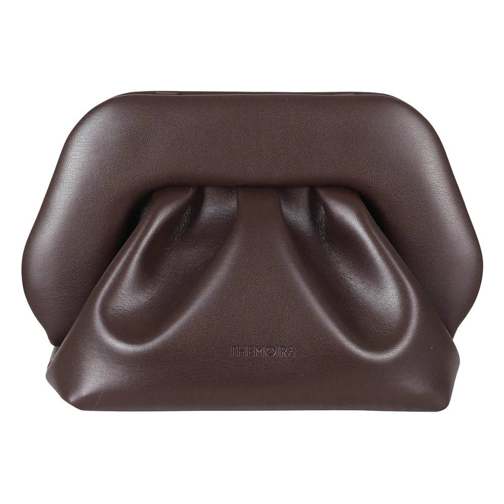 THEMOIRè Bios Ruched Clutch Taske - Tasker - Dame - Brun - ONE SIZE - Uld