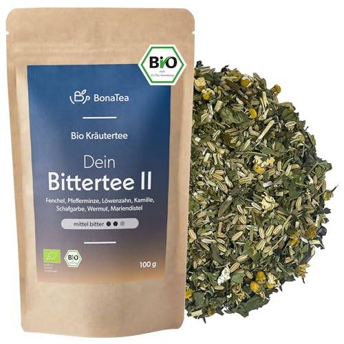 BIO Bittertee mit Löwenzahn, Wermut, Mariendistel und Bitterkräutern