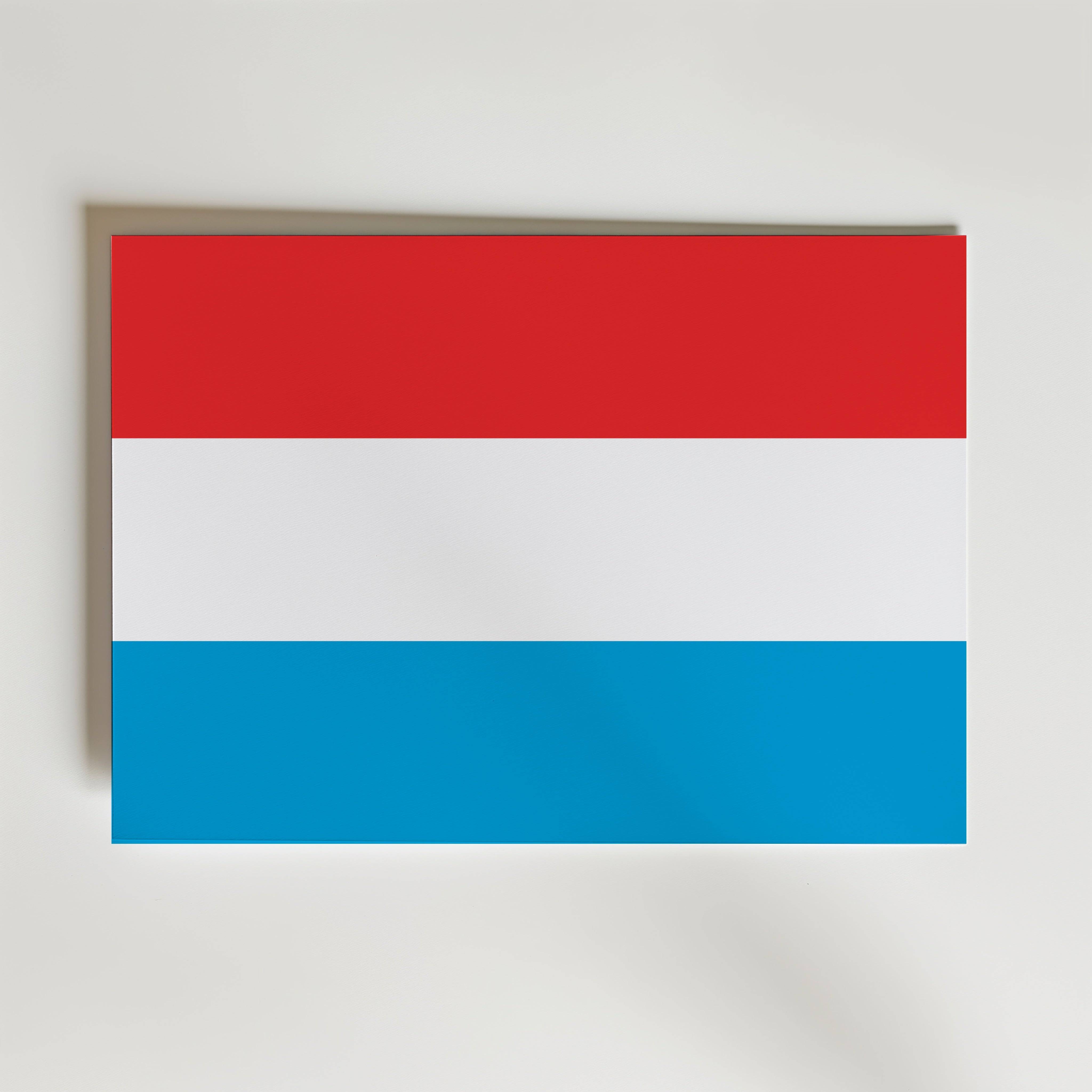 Luxembourg National Flag Poster - Canvas 140x100 cm