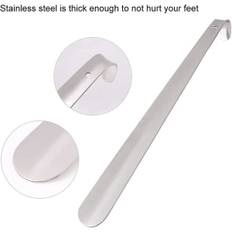 Skohorn i Rustfrit Stål, Metal Skohorn Lang Skohorn, Meget Stabil Design, Til Alle