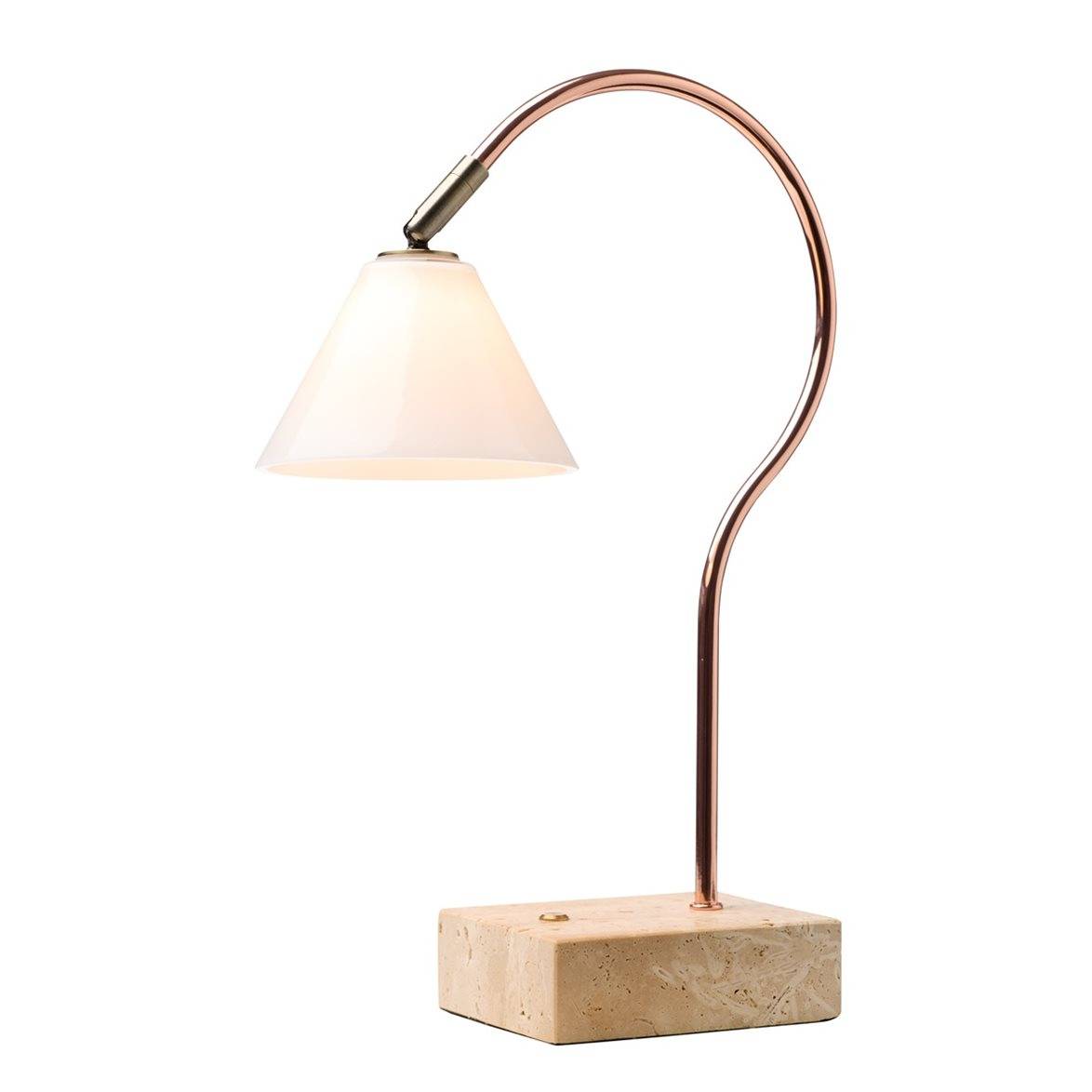 Halo Design Question Bärbar bordslampa - Koppar Antik Mässing Opalglas