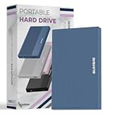 SUHSAI Extern hårddisk 320 GB HDD Backup Data – 2,5" USB 3.0 bärbar hårddisk kompatibel med Mac, stationär dator, PC, PS4, PS5, Xbox One (mörkblå)