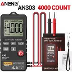 Aneng an303 mini true rms digital multimeter 4000 display dc/ac voltmeter testare kapacitans ncv ohm resistans hz test bil - Svart kartong