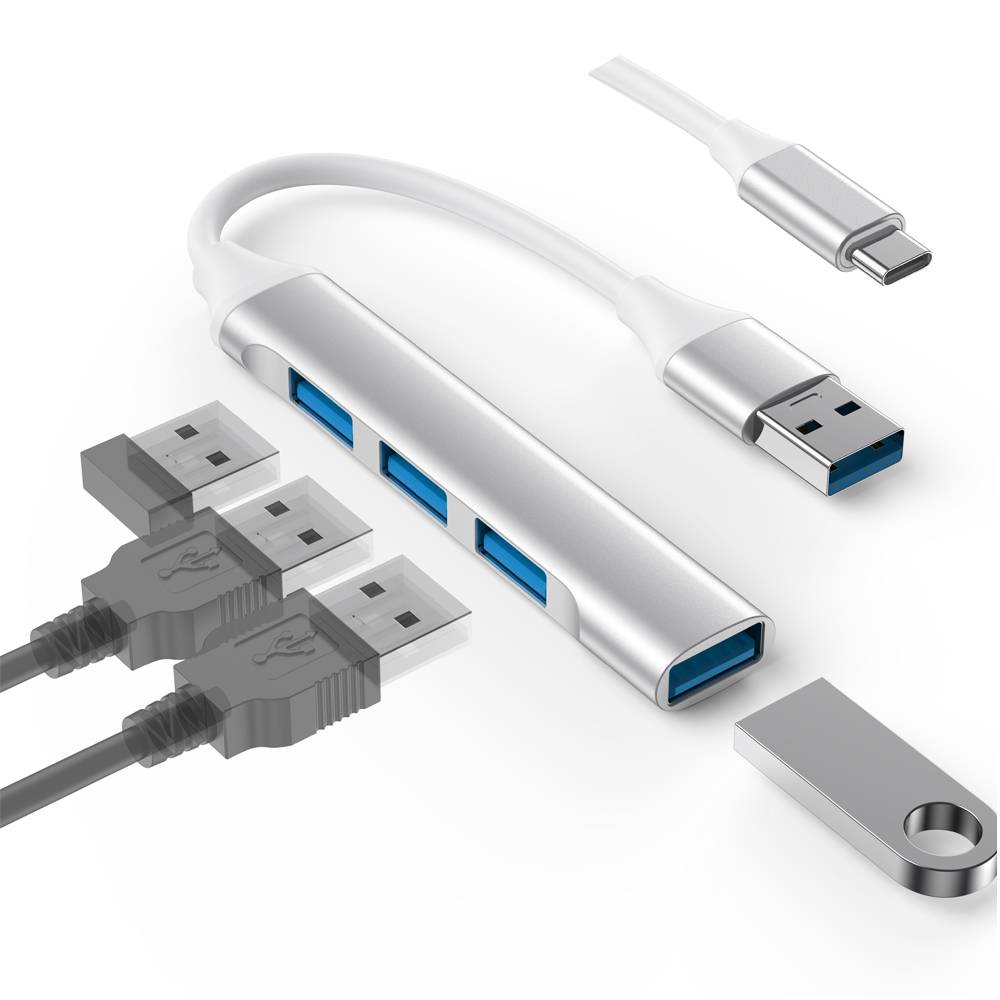 USB C to USB 4 Ports 2.0 3.0 USB Ports HUB High Speed Type C Splitter Adapter Type C Dock Adapter HUB For PC Xiaomi Huawei